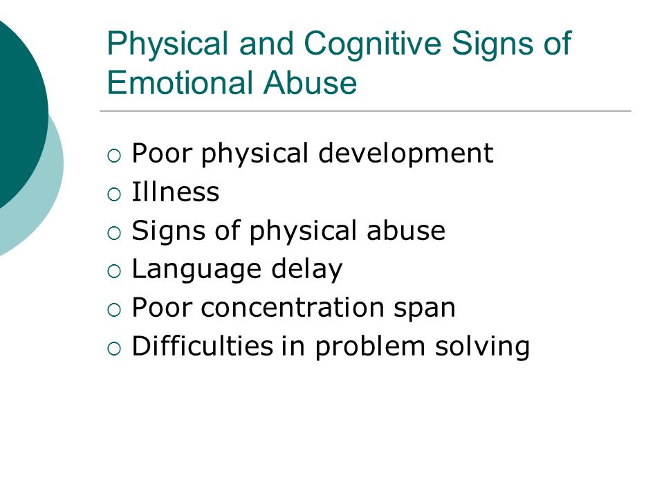 The emotional and physical development in children
